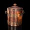 Antique Edwardian English Fireside Bin in Copper & Brass, Image 7