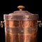 Antique Edwardian English Fireside Bin in Copper & Brass, Image 10