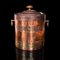 Antique Edwardian English Fireside Bin in Copper & Brass, Image 1