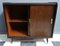 Dark Wood Cabinet or Sideboard with Sliding Doors, 1960s 10