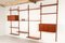 Mueble de pared danés vintage de teca con puertas de persiana, años 60, Imagen 2