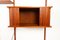 Mueble de pared danés vintage de teca con puertas de persiana, años 60, Imagen 4