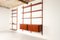 Mueble de pared danés vintage de teca con puertas de persiana, años 60, Imagen 18