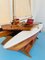 Vintage Handmade Wooden Scale Model of Catamaran Boat 8