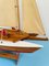 Vintage Handmade Wooden Scale Model of Catamaran Boat 3