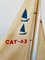 Vintage Handmade Wooden Scale Model of Catamaran Boat 5