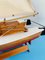 Vintage Handmade Wooden Scale Model of Catamaran Boat, Image 4