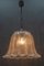 Lámpara colgante vintage en forma de campana de cristal de hielo y cromo de Hustadt Leuchten, Imagen 2