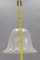 Lámpara colgante vintage en forma de campana de cristal de hielo y cromo de Hustadt Leuchten, Imagen 16