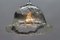 Italian Bell-Shaped Iced Murano Glass and Chrome Pendant Lamp 5