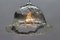Lampada a sospensione a forma di campana in vetro di Murano e metallo cromato, Immagine 5