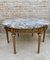 20th Century French Louis XVI Style Bronze, Round Marble & Oak Table 1