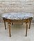 20th Century French Louis XVI Style Bronze, Round Marble & Oak Table, Image 1