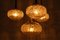 Lámpara de araña con cuatro globos en ámbar, años 60, Imagen 7