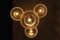 Lámpara de araña con cuatro globos en ámbar, años 60, Imagen 10