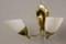 Brass and Glass Two-Arm Sconce, 1950s 4