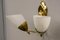 Brass and Glass Two-Arm Sconce, 1950s 5