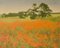 Paesaggio post impressionista, metà XX secolo, olio di M Noyes, Immagine 1