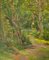 Paisaje primaveral de madera, mediados del siglo XX, óleo impresionista de Dorothy King, 1965, Imagen 1