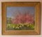 Albero in fiore di melo e dente di leone, metà XX secolo, paesaggio impressionista, anni '50, Immagine 2