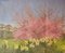 Albero in fiore di melo e dente di leone, metà XX secolo, paesaggio impressionista, anni '50, Immagine 1