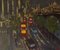 Terraplén de noche, finales del siglo XX, acrílico impresionista, Piece of London, años 90, Imagen 1