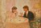 The Conversation at Restaurant, Mid 20. Jahrhundert, Impressionist Pastel, Mason, 1960 1