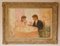 La Conversation au Restaurant, Milieu du 20ème Siècle, Pastel Impressionniste, Mason, 1960 2