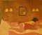 Pareja de lesbianas en la cama, finales del siglo XX, pintura al óleo de Alan Lambirth, 1985, Imagen 1
