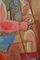 Abstraktes kubistisches Mädchen auf Stuhl, Mitte 20. Jh., Öl von Dennis Henry Osborne, 1961 4