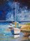 The Dingy Park, Impressionist Oil, Sailing Yachts, Frank Hill, 1970 1