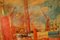 Building of Canary Wharf, Late 20th-Century, Landscape, Oil, In London by Milne, 1988 11