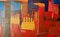 Abstract City Landscape, Late 20th-Century, Acrylic Painting by Amrik Varkalis, 1990s 5