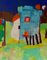 Abstract Building, Late 20th-Century, Acrylic Painting by Amrik Varkalis, 1990s, Image 1