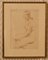 Bodegón figurativo de dama desnuda de A. Bradbury, lápiz, 1957, Imagen 2