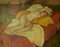 La modella addormentata, metà XX secolo, dipinto ad olio di Dorothy King, anni '40, Immagine 1