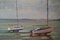 Bateaux à Voile Amarrés, Huile Impressionniste, William Henry Innes, 1950 5