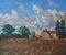 Englisches Bauernhaus, Impressionistisches Öl, William Henry Innes, 1950 1