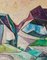 Abstrakte Landschaft, Mitte des 20. Jh., Kubistisches Ölgemälde, Dennis Henry Osborne, 1970er 1