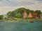 Por el río Yar, óleo impresionista, William Henry Innes, 1950, Imagen 1