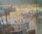 Morning Light Seascape, Oil of Boats England, Donald Blake, 1950, Imagen 5