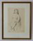 Dibujo a lápiz de una niña posando, principios del siglo XX, Bruno Beran, años 30, Imagen 2