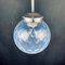 Vintage Blue Sphere Ball Pendant Lamp, Italy, 1960s 6