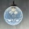 Vintage Blue Sphere Ball Pendant Lamp, Italy, 1960s 2