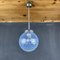 Vintage Blue Sphere Ball Hängelampe, Italien, 1960er 3