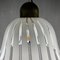 Lámpara colgante vintage de cristal de Murano blanco, años 70, Imagen 8