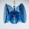 Mid-Century Blue Pendant Lamp from Fontana Arte, Italy, 1960s 6