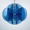 Lampada a sospensione Mid-Century blu di Fontana Arte, Italia, anni '60, Immagine 1