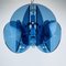 Mid-Century Blue Pendant Lamp from Fontana Arte, Italy, 1960s, Image 9