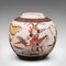 Kleine antike japanische Blumenvase oder Blumenurne aus Keramik, 1850er 6